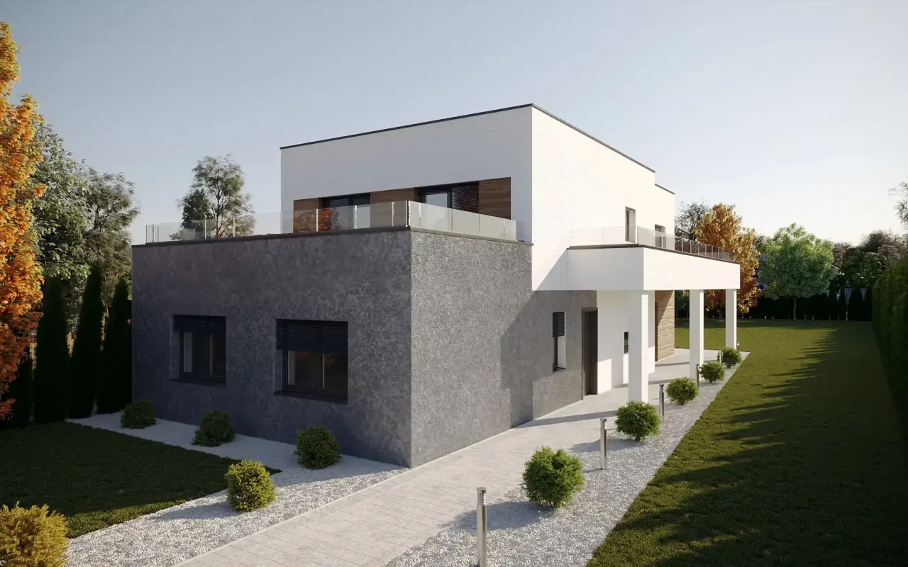 Rodinný dom vo Vlachove – moderná novostavba s rovnou strechou v okrese Rožňava